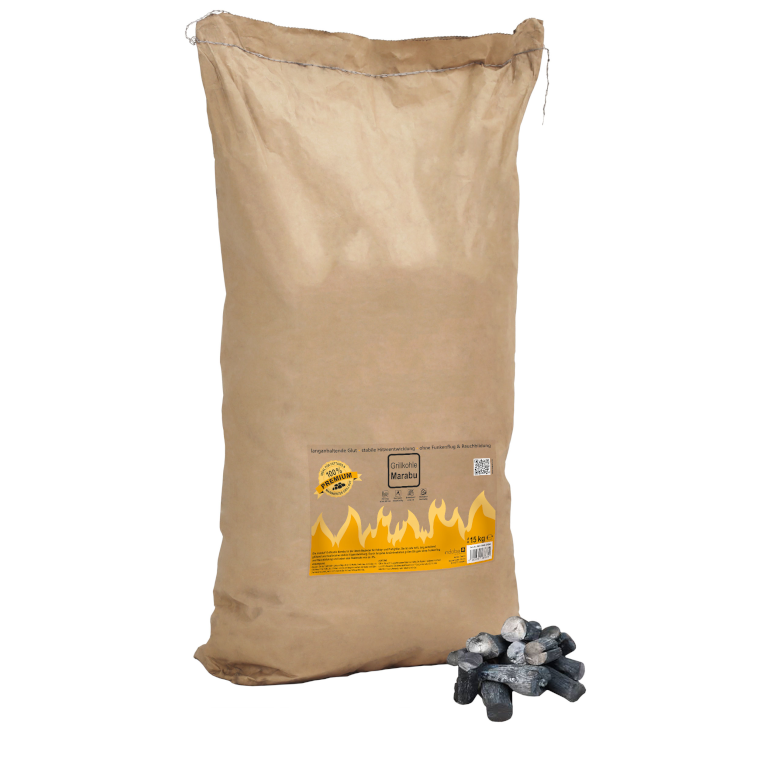 Indoba Premium Holzkohle Marabu 15kg