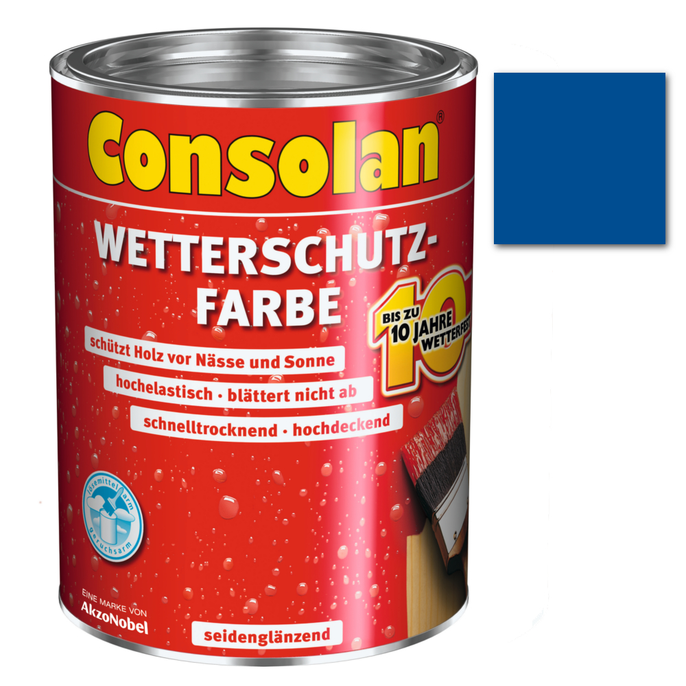 Consolan Wetterschutzfarbe blau 750 ml