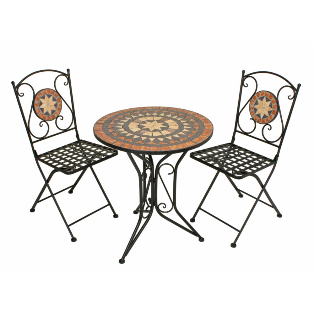 Garden Pleasure Bistro-Set Pular 3-teilig schwarz