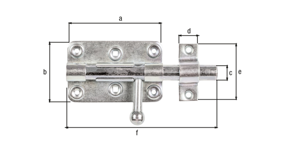 GAH Alberts Bolzen-Schlossriegel 99 x 68 mm