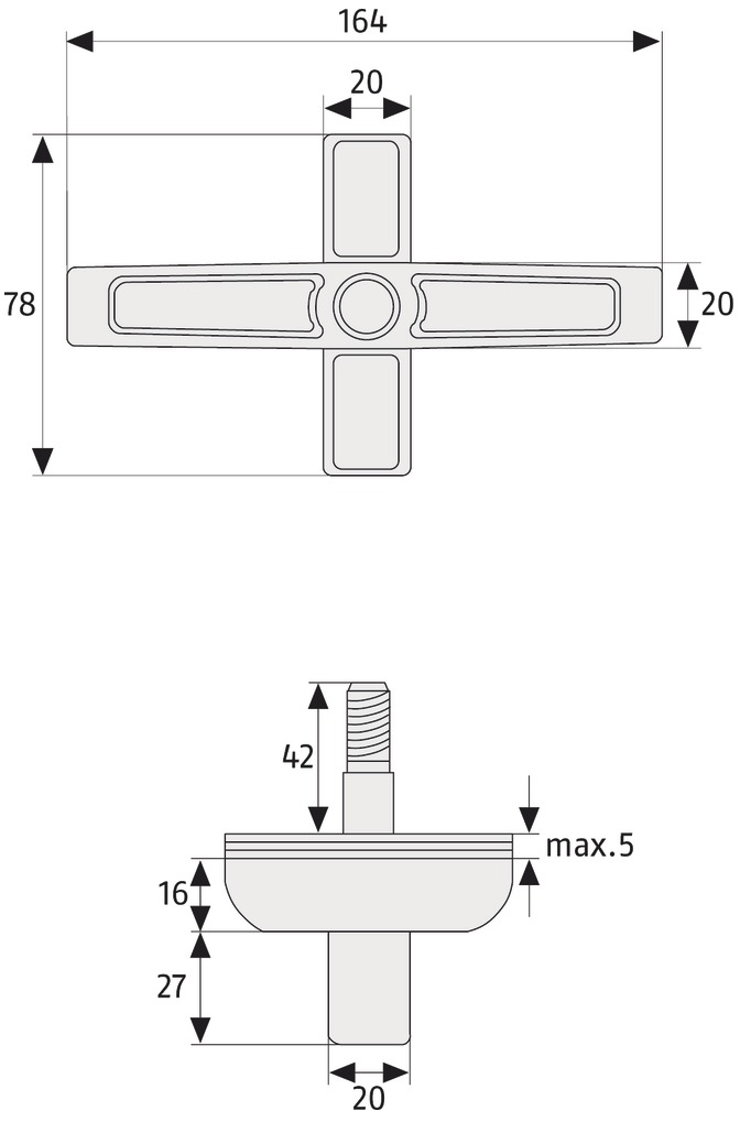 Abus Doppelflügel-Schloss 2520 W EK