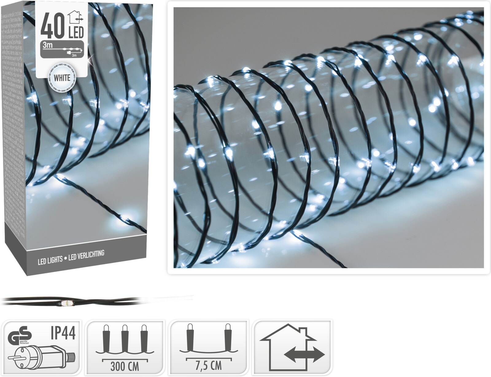 Koopman LED Beleuchtung 40 LED weiß